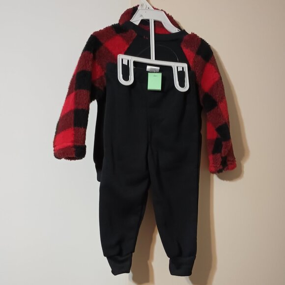 NWOT~ Max & Marcus Baby's Red Buffalo Plaid Fleece 3-Piece Set (Size: 24 months) - Picture 2 of 2